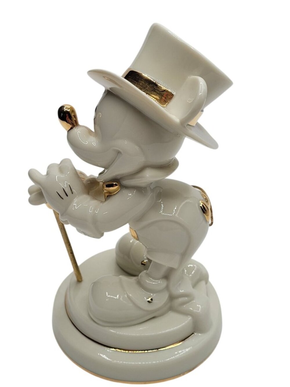 Lenox Disney Mickey Mouse Steps Out Porcelain Figurine Gold Accents 8" Collectib